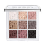 Dior Backstage Eye Palette - professional studio packshot, smoky shade family with greys, plum, mauve and black