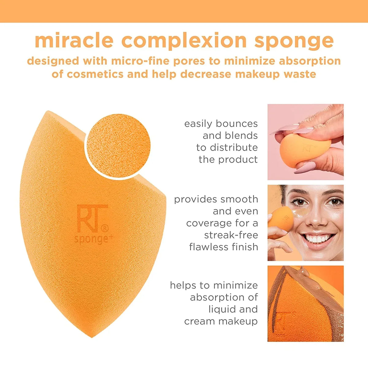 Real Techniques 4 Miracle Complexion Sponges - Buy Online in Pakistan at Cosmia.pk