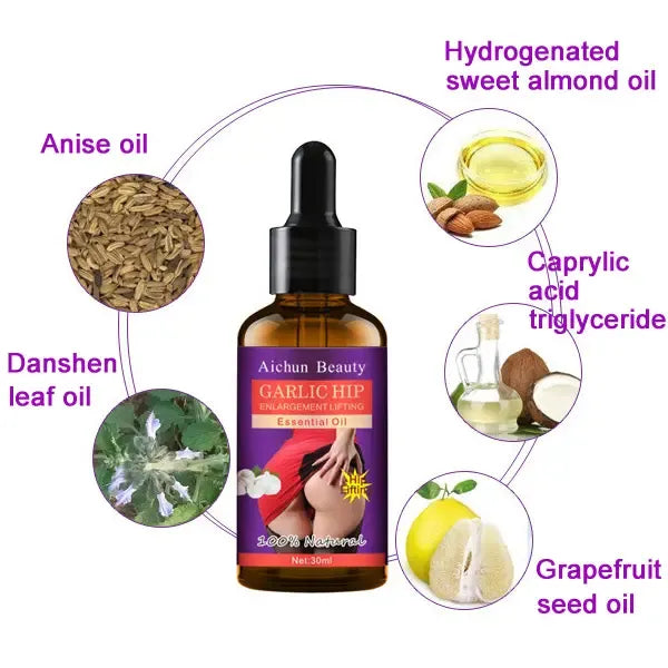 Garlic Hip Enlargement Lifting Essential Oil – 3 Days Effective 30ml - Buy Online in Pakistan at Cosmia.pk