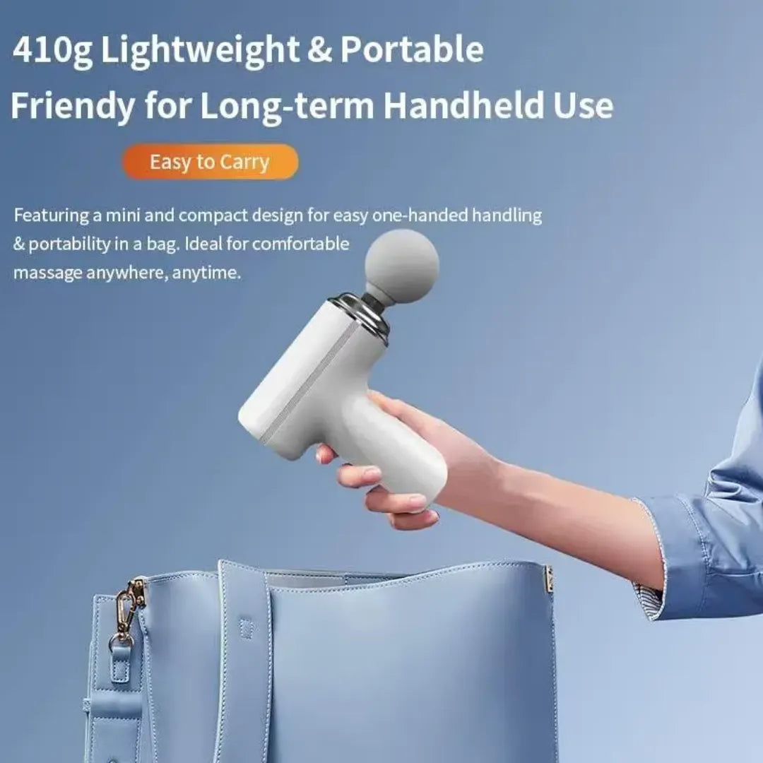 Portable Mini Massage Gun with 4 Interchangeable Heads - Buy Online in Pakistan at Cosmia.pk