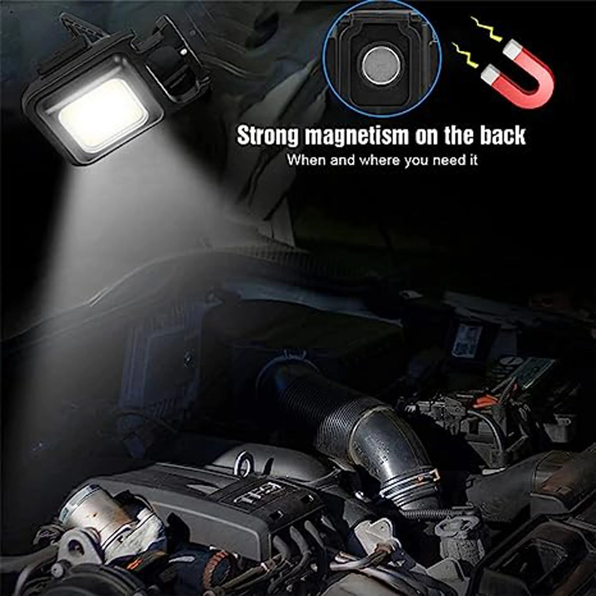 Multi-Function COB Rechargeable Keychain Light - Buy Online in Pakistan at Cosmia.pk