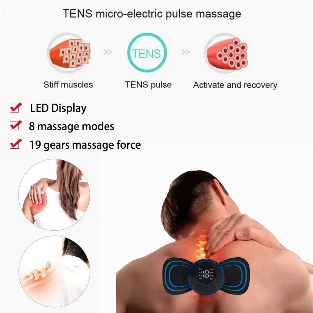 Electric EMS Cervical Back Muscle Pain Relief Mini Neck Massager - Buy Online in Pakistan at Cosmia.pk