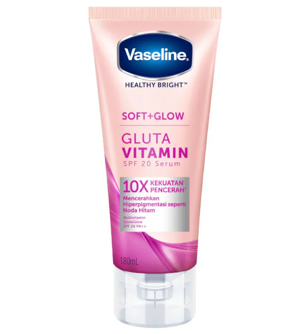 Vaseline Healthy Bright Soft + Glow Gluta Vitamin SPF 20 Serum - 180ml - Buy Online in Pakistan at Cosmia.pk