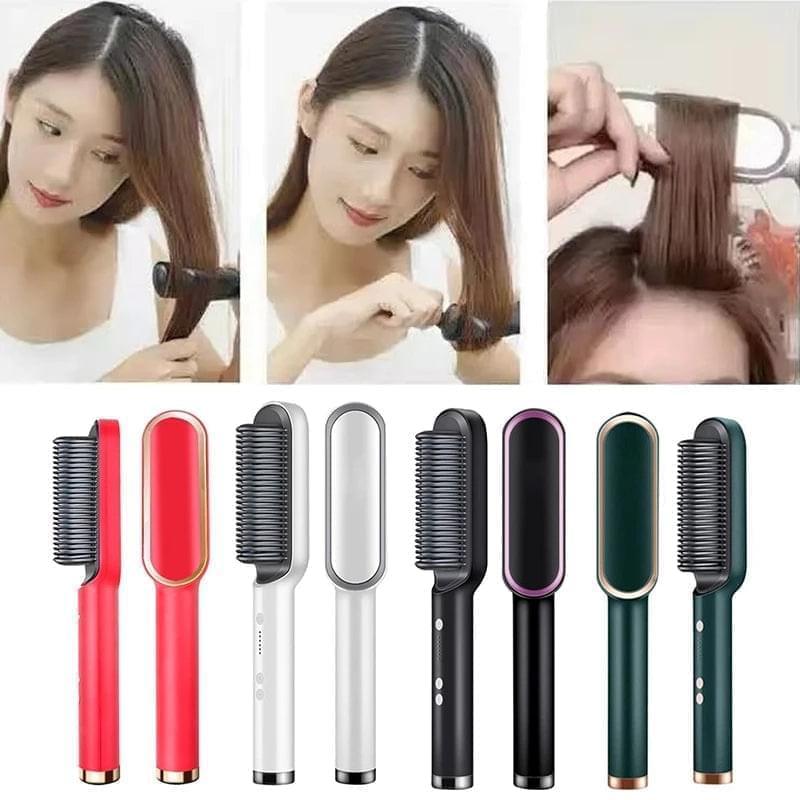 Hair Straightener Ceramic Heated Hair Brush - Buy Online in Pakistan at Cosmia.pk