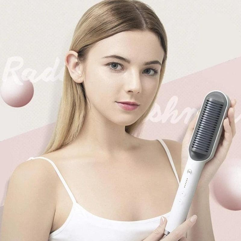 Hair Straightener Ceramic Heated Hair Brush - Buy Online in Pakistan at Cosmia.pk