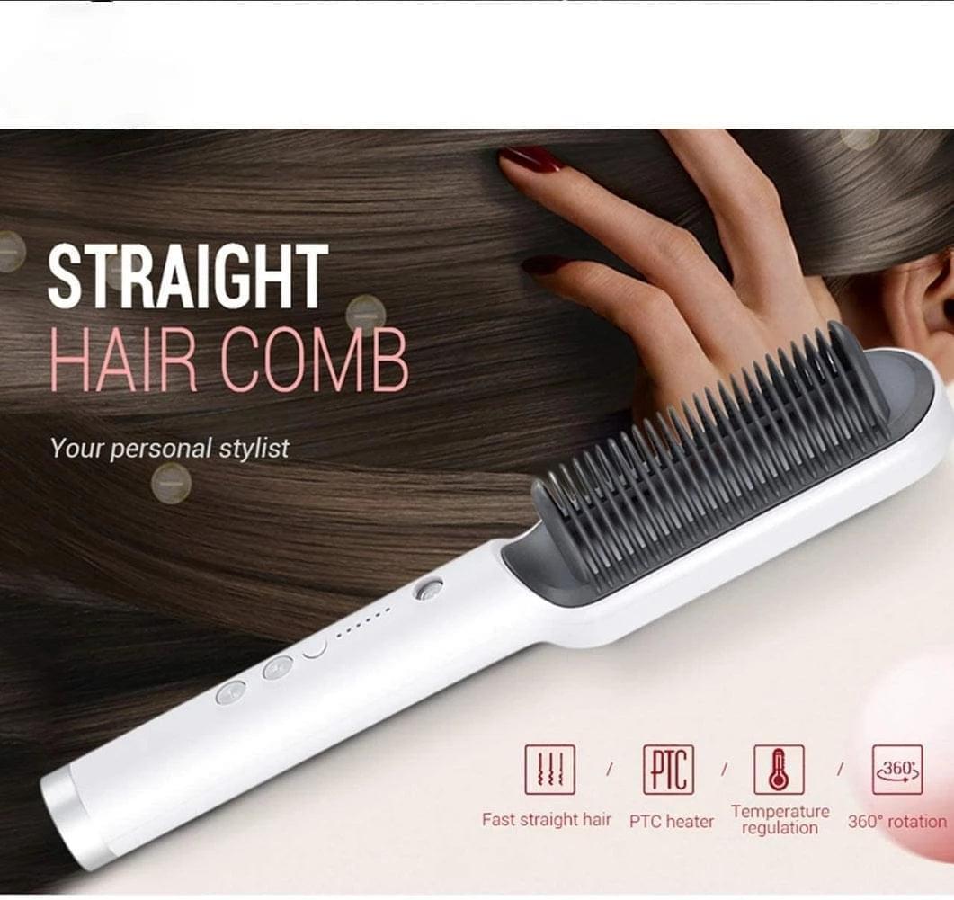 Hair Straightener Ceramic Heated Hair Brush - Buy Online in Pakistan at Cosmia.pk