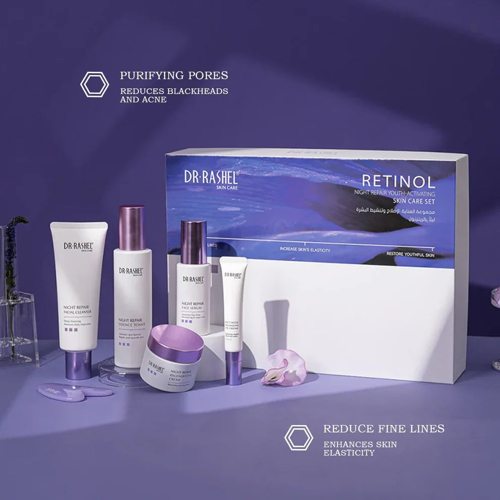 Dr Rashel Retinol Night Repair Skin Care Set 6 Pieces - Buy Online in Pakistan at Cosmia.pk - Image 1