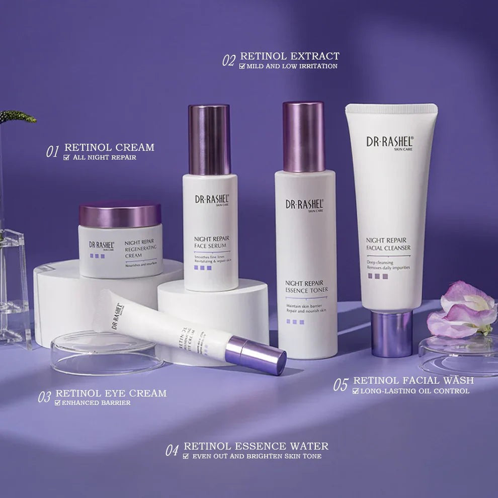 Dr Rashel Retinol Night Repair Skin Care Set 6 Pieces - Buy Online in Pakistan at Cosmia.pk - Image 3