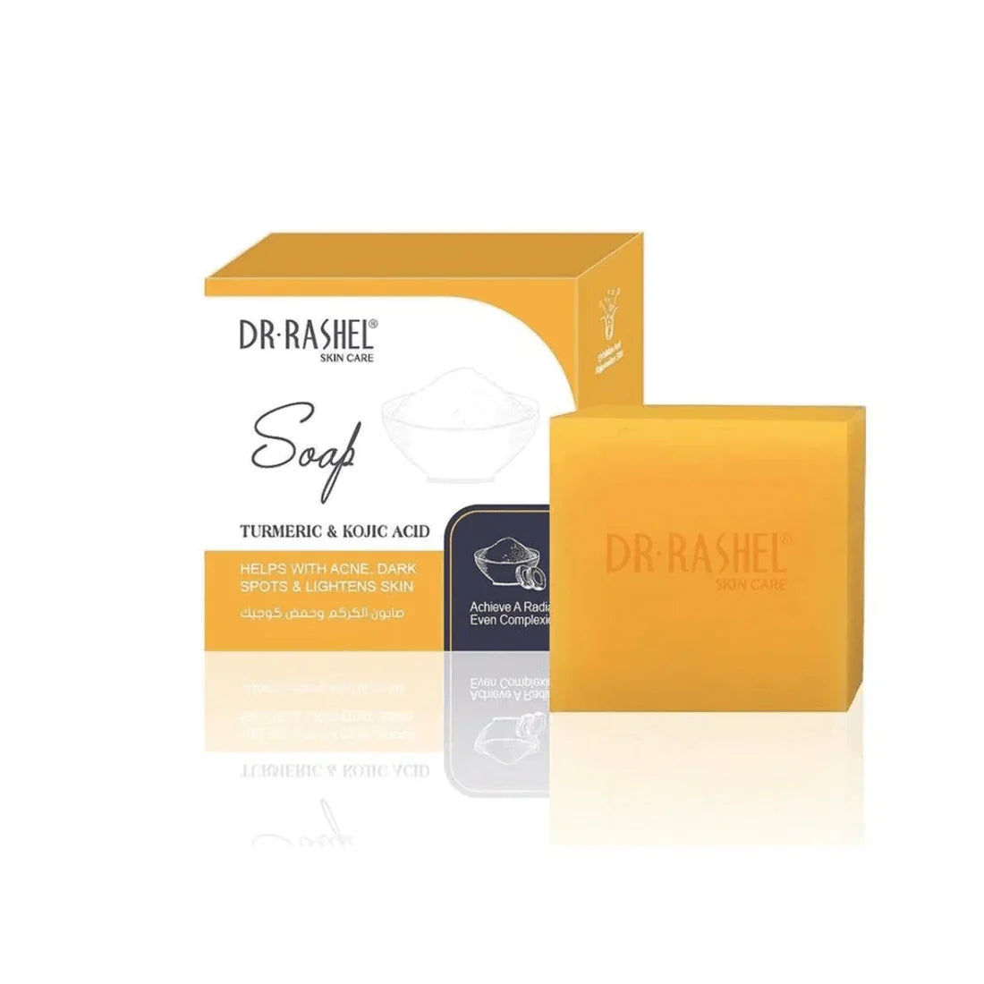 Dr.Rashel Kojic acid and Turmeric Soap for skin soft and glowing 100g DR.Rashel