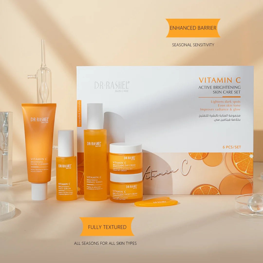Dr Rashel Vitamin C Active Brightening Skin Care Set 6 Pieces - Buy Online in Pakistan at Cosmia.pk - Image 1
