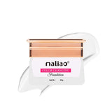 Maliao Color Changing Foundation 30g jar with rose gold lid and white cream swatch