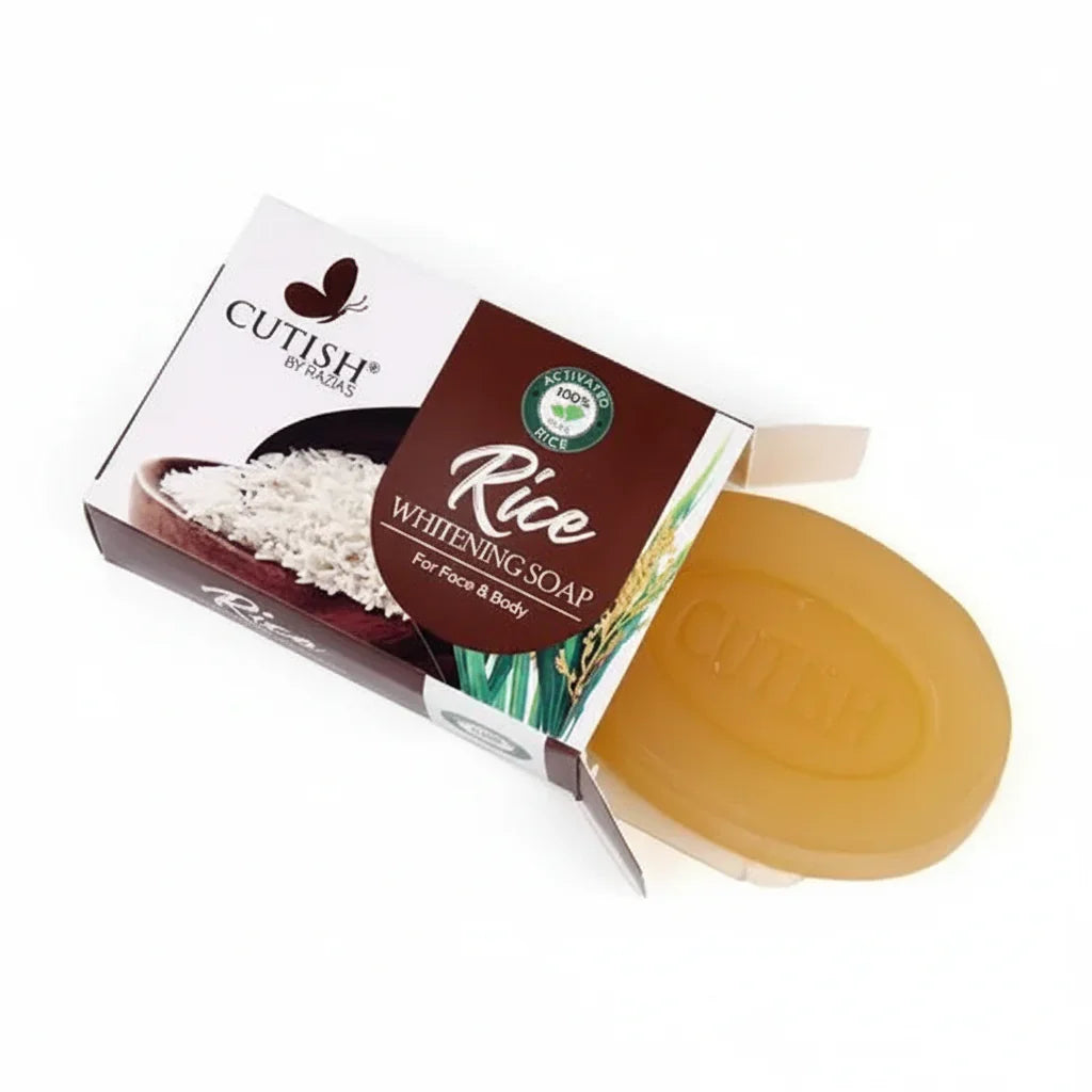 Cutish RICE Whitening Soap – Each - Buy Online in Pakistan at Cosmia.pk