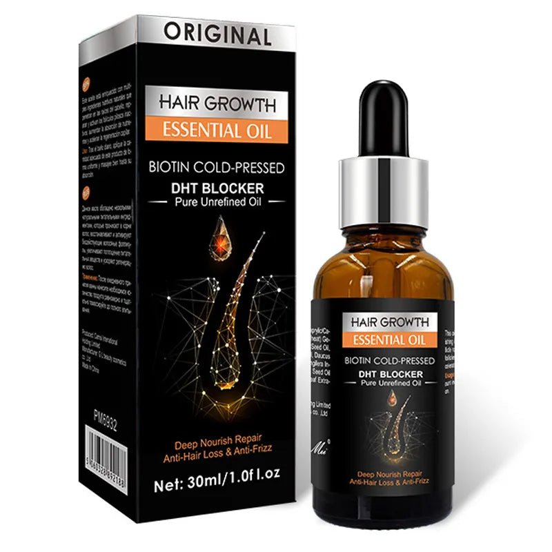 Hair Growth Essential Oil – Biotin Cold-Pressed DHT Blocker – 30ml - Buy Online in Pakistan at Cosmia.pk