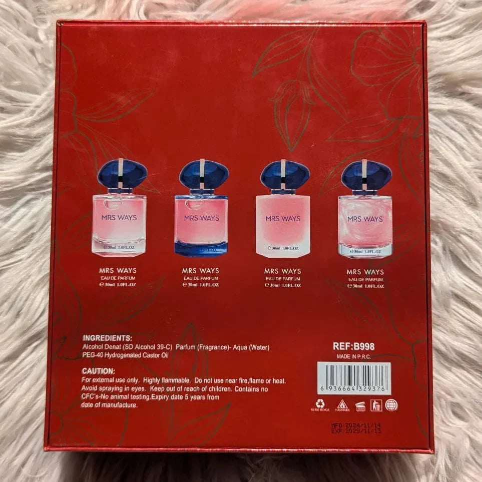 Mrs. Ways Miniature Perfume – 4 Piece - Buy Online in Pakistan at Cosmia.pk