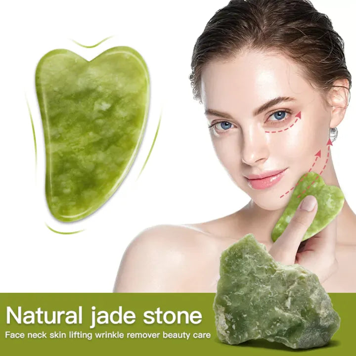 Natural Jade Guasha Scraper Anti-aging Anti-wrinkles - Buy Online in Pakistan at Cosmia.pk