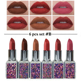 Heng Fang Diamond 6 Pc Long Lasting Matte Lipsticks Set - Buy Online in Pakistan at Cosmia.pk
