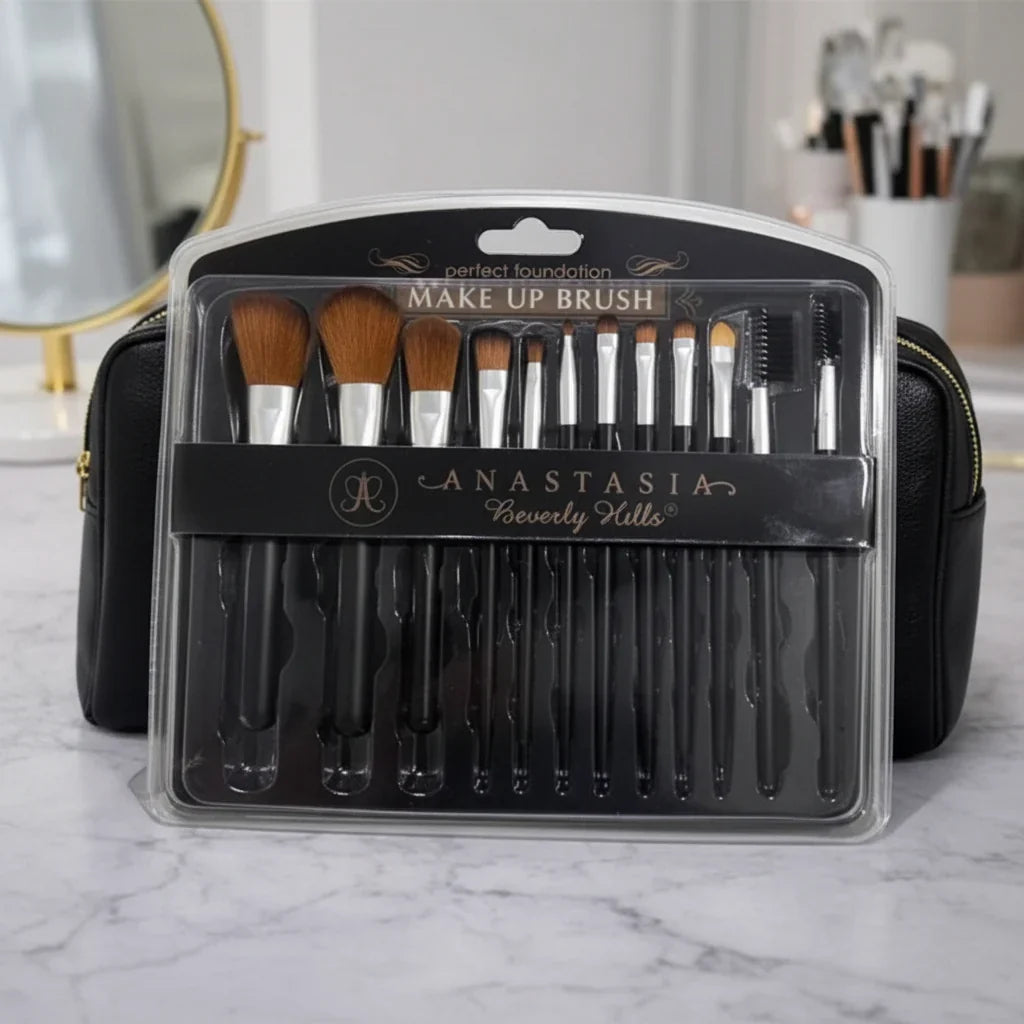 Anastasia Beverly Hills Face & Eye Makeup Brushes Set - 12Pcs - Buy Online in Pakistan at Cosmia.pk