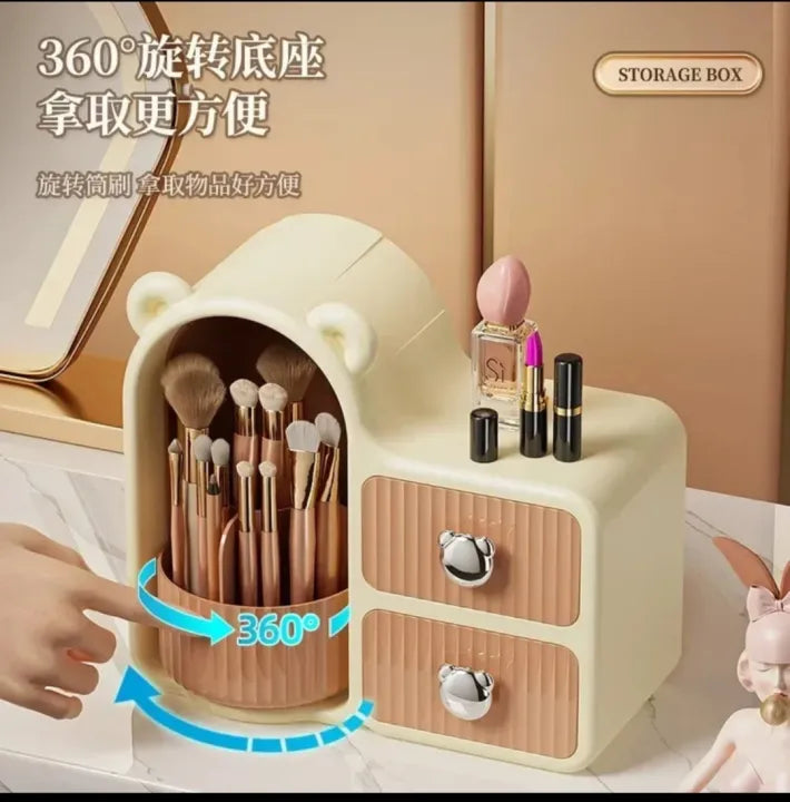 Premium Quality Rotating Desktop Cosmetics Storage Box - Buy Online in Pakistan at Cosmia.pk