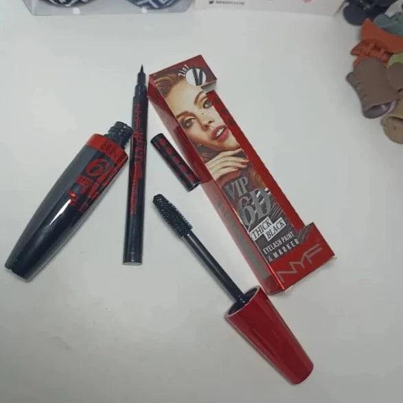 NYF 2in1 6D Thick Black Mascara And Eyeliner In One Box Sets - Buy Online in Pakistan at Cosmia.pk