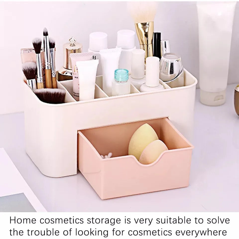 Cosmetic Makeup Organizers 7 Compartments with 1 Drawer Storage Box - Buy Online in Pakistan at Cosmia.pk