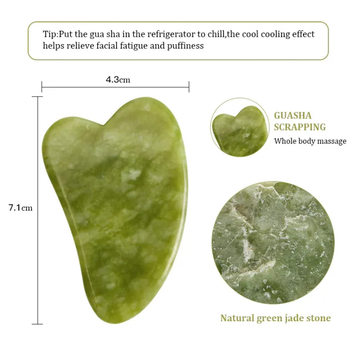 Natural Jade Guasha Scraper Anti-aging Anti-wrinkles - Buy Online in Pakistan at Cosmia.pk