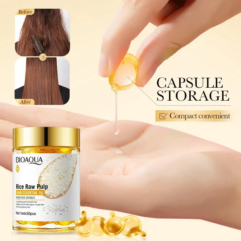 BIOAQUA Rice Raw Pulp Hair Essential Oil - Buy Online in Pakistan at Cosmia.pk