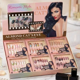 Romantic Myth Almond Cat's Eye Press-On Gel Nails Set - Buy Online in Pakistan at Cosmia.pk