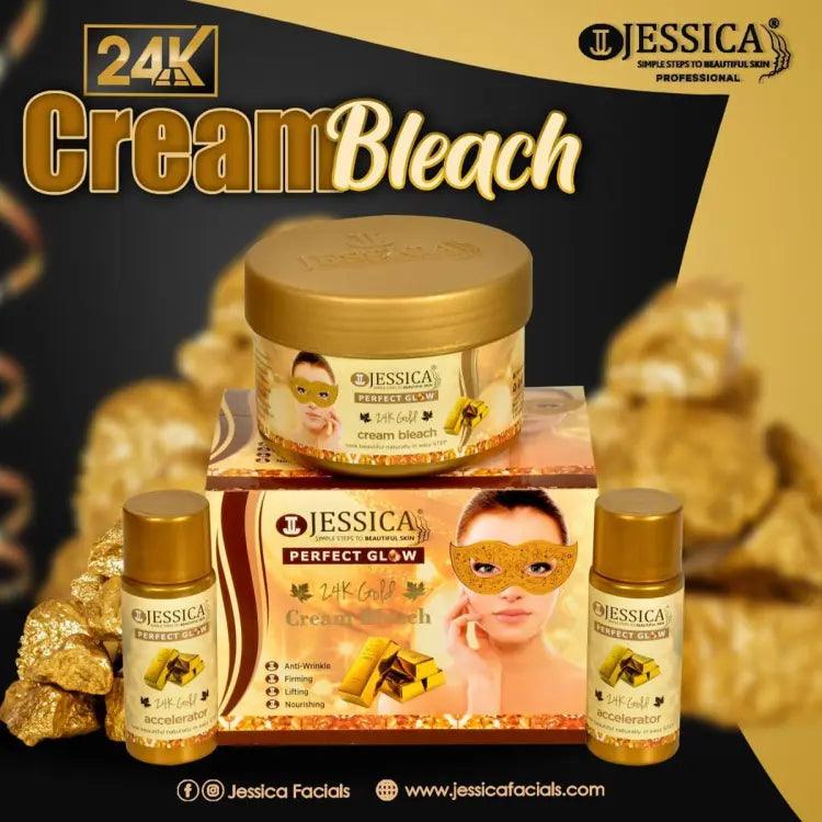 Jessica 24K Gold Bleach Cream - 500g - Buy Online in Pakistan at Cosmia.pk