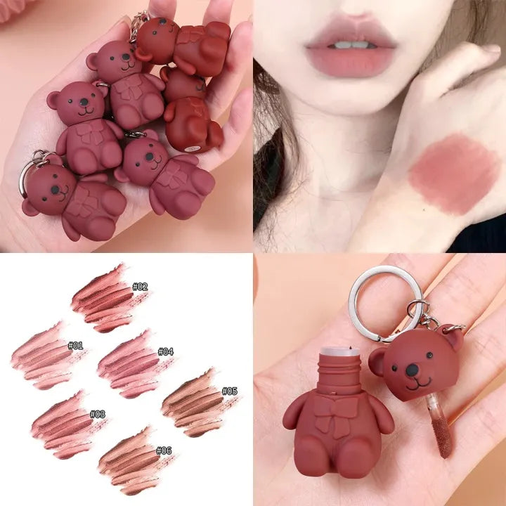 Julystar Bear Keychain Style Trendy Lip Gloss - Buy Online in Pakistan at Cosmia.pk
