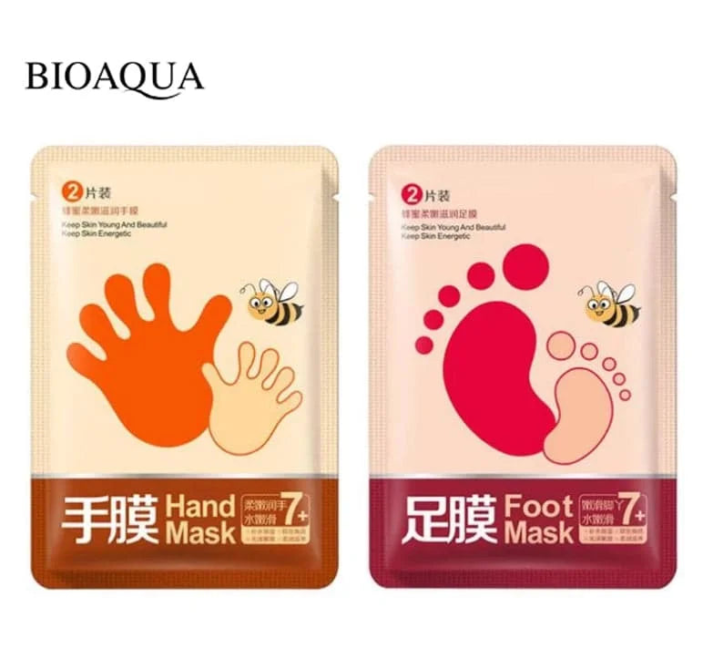 Bioaqua Honey Soft and Moisturizing Hand & Foot Sheet Mask - Buy Online in Pakistan at Cosmia.pk