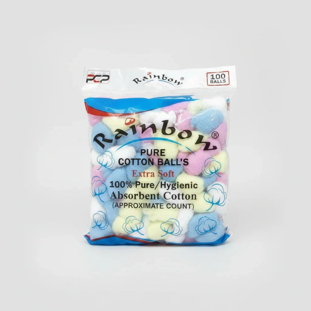 Rainbow Pure Cotton Balls Extra Soft - Buy Online in Pakistan at Cosmia.pk