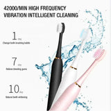 USB Rechargeable Ultrasonic Tooth Brush with 4 Brush Heads - Buy Online in Pakistan at Cosmia.pk