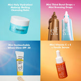 e.l.f. SKIN Best & Obsessed Skincare Kit mini holy hydration cleansing balm thirst burst drops bronzing drops whoa glow spf 30 vitamin c serum - e.l.f. SKIN Best & Obsessed Skincare Kit - Buy Online in Pakistan at Cosmia.pk