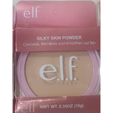 e.l.f. Silky Skin Powder compact Light Beige tone in pink packaging