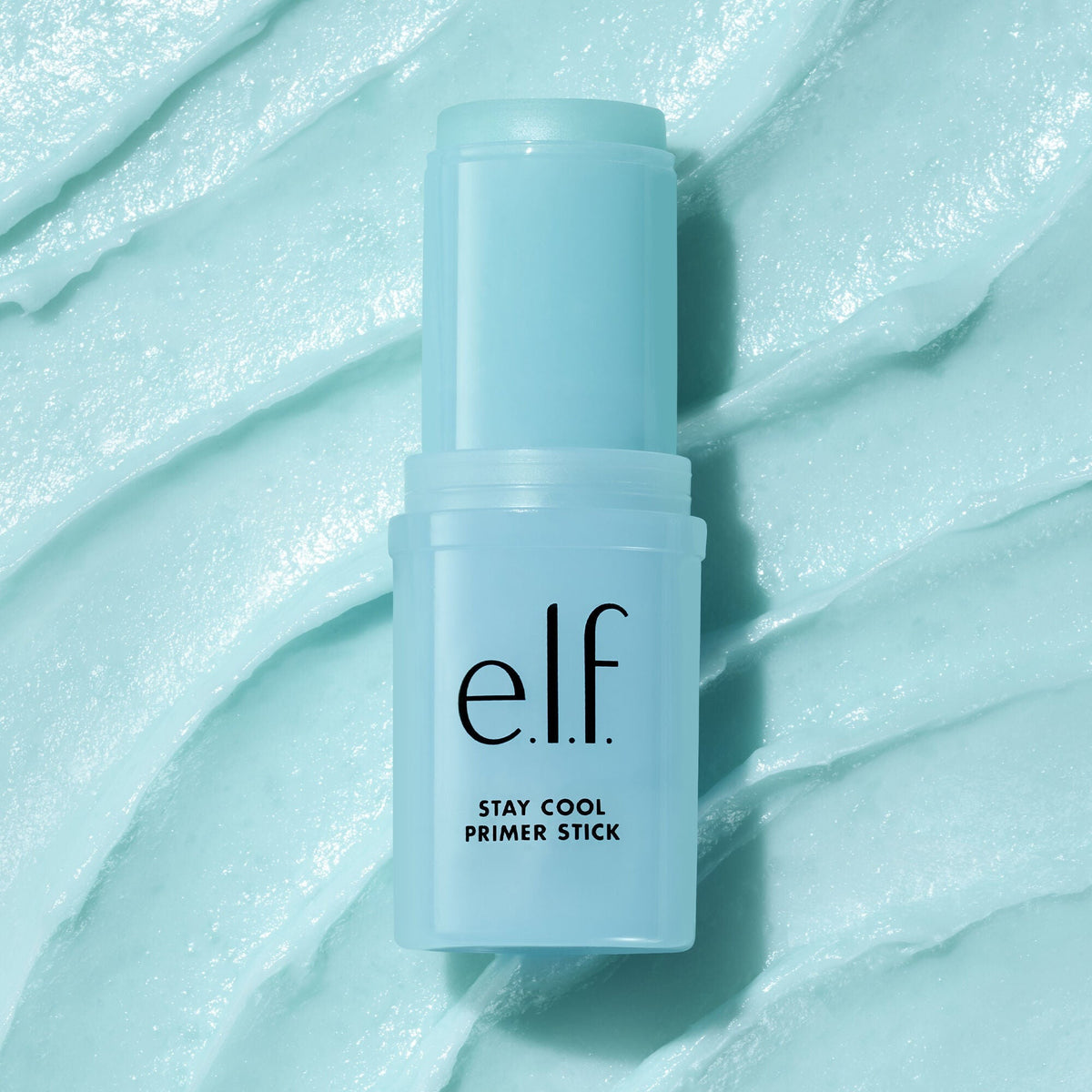 e.l.f. Stay Cool Primer Stick 17g on cooling gel texture background