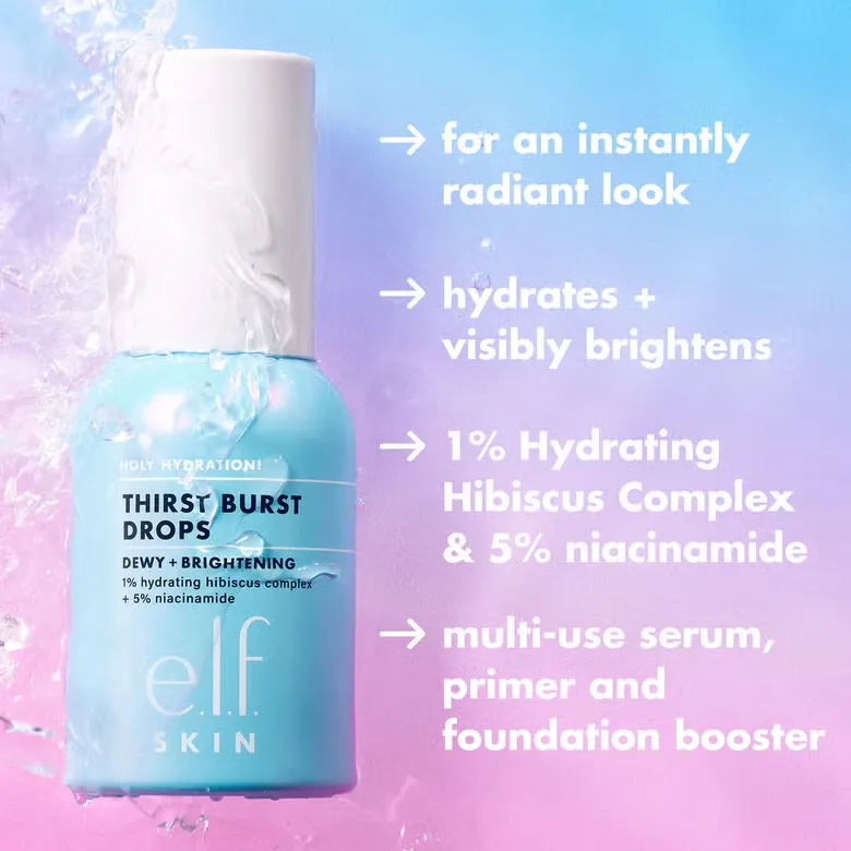e.l.f. Skin Holy Hydration Thirst Burst Drops Dewy + Brightening - 30ml - Buy Online in Pakistan at Cosmia.pk