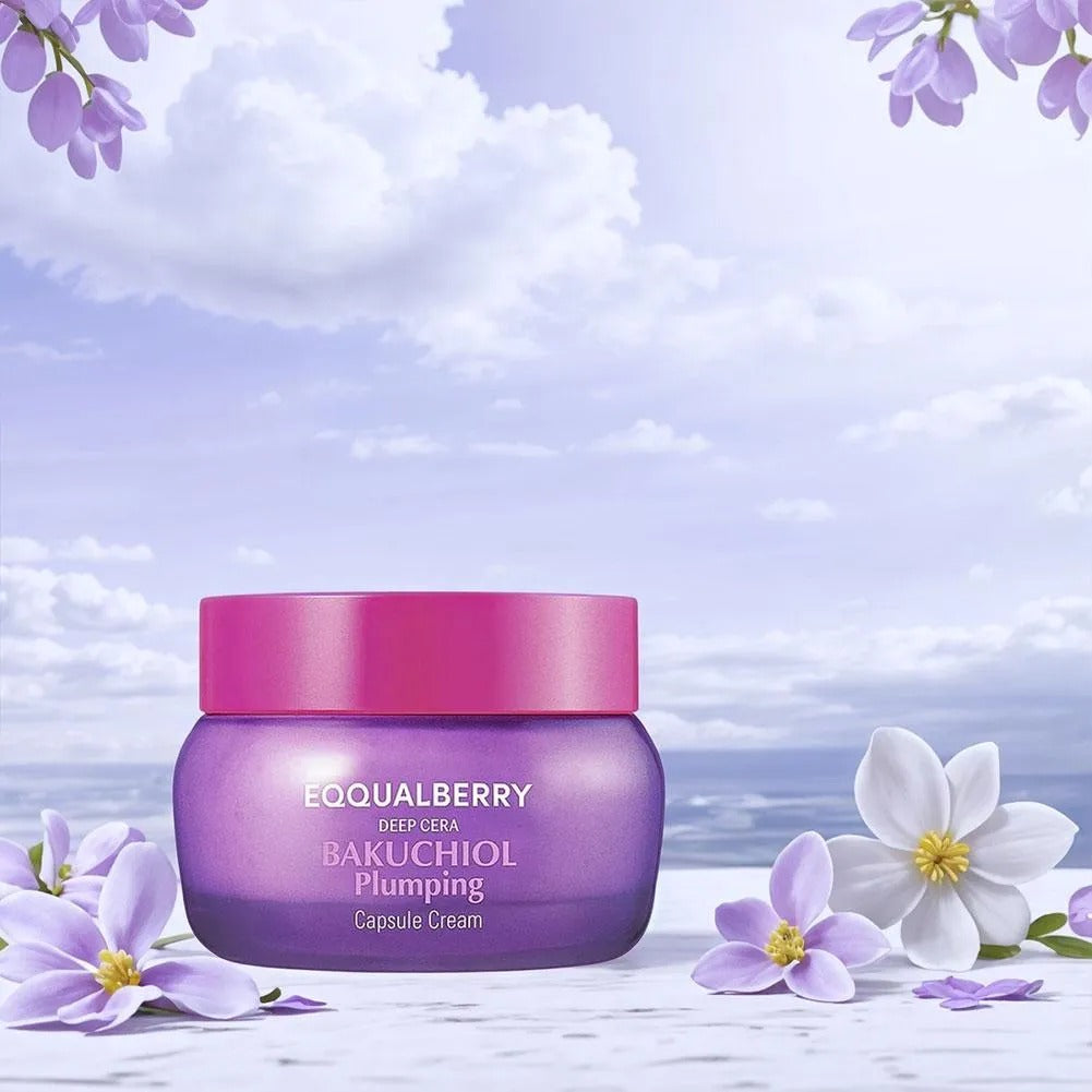 Eqqualberry Bakuchiol Plumping Capsule Cream with flowers — buy online in Pakistan