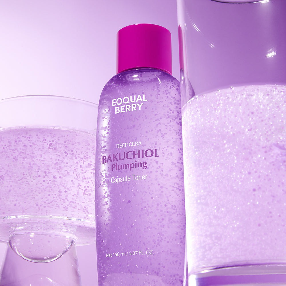 Eqqualberry bakuchiol capsule toner for plump firm youthful skin