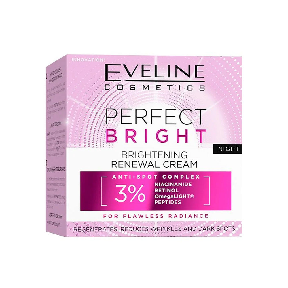 Eveline Cosmetics Perfect Bright Brightening Renewal Night Cream - Buy Online in Pakistan at Cosmia.pk