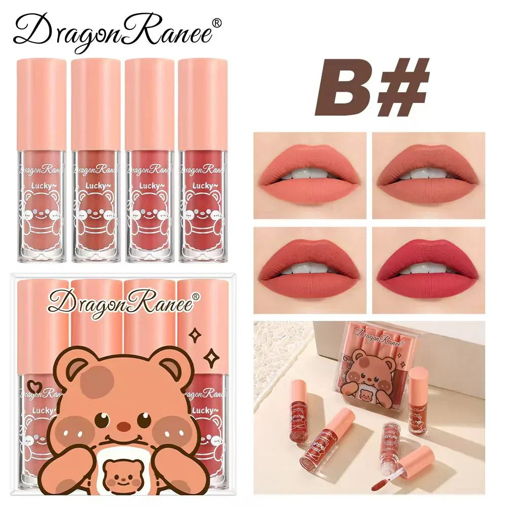 Dragon Ranee Long Lasting Lip gloss Set of 4Pcs - Buy Online in Pakistan at Cosmia.pk