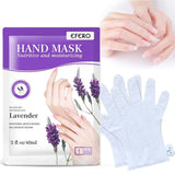 Hand mask gloves with lavender sachet
