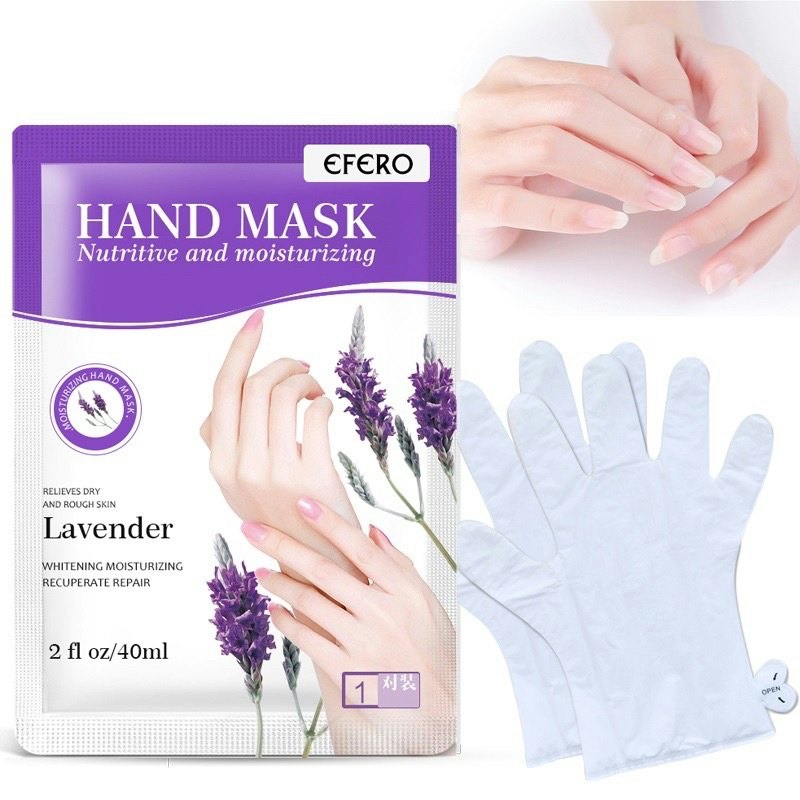 Hand mask gloves with lavender sachet