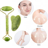 2 In 1 Jade Roller & Gua Sha Set - Buy Online in Pakistan at Cosmia.pk