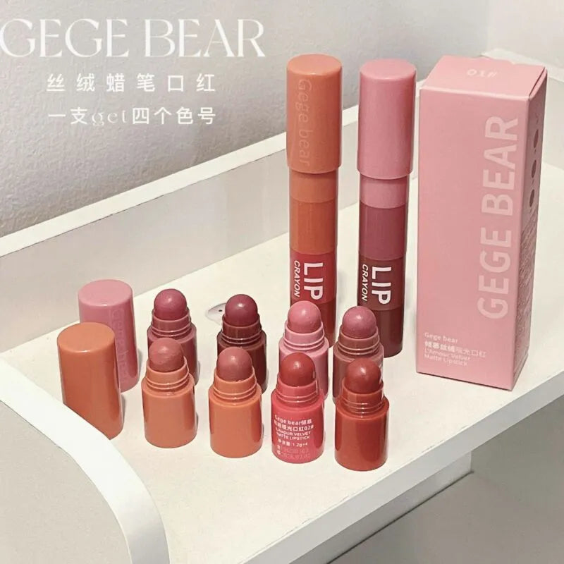 Gege Bear Lip Crayons 4in1 Lipstick - Buy Online in Pakistan at Cosmia.pk