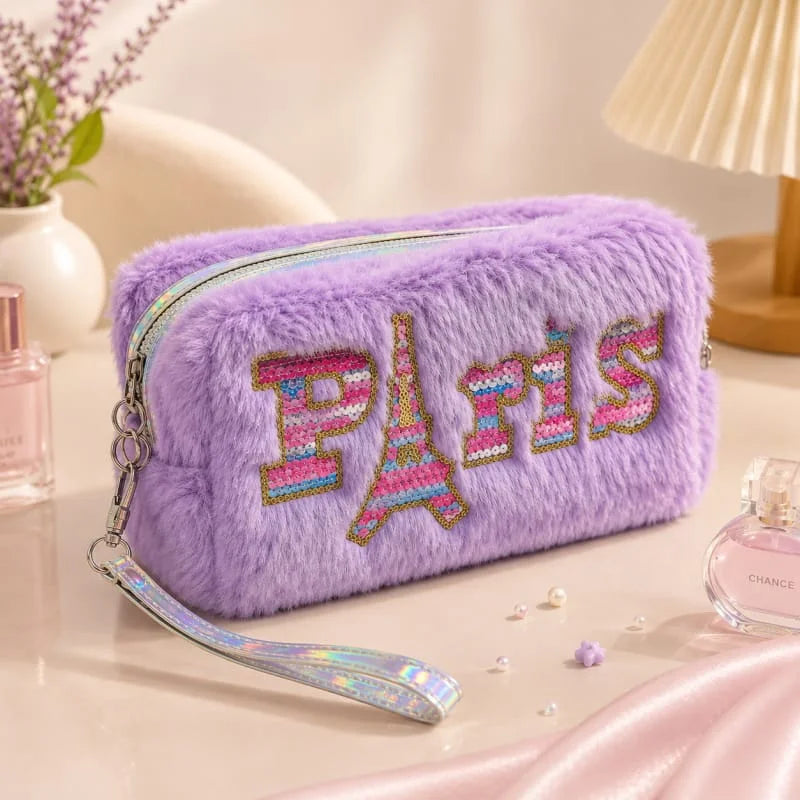 Cute Fluffy Makeup Organizer Pouch – Each - Buy Online in Pakistan at Cosmia.pk