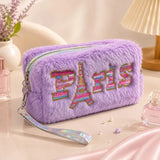 Cute Fluffy Makeup Organizer Pouch – Each - Buy Online in Pakistan at Cosmia.pk
