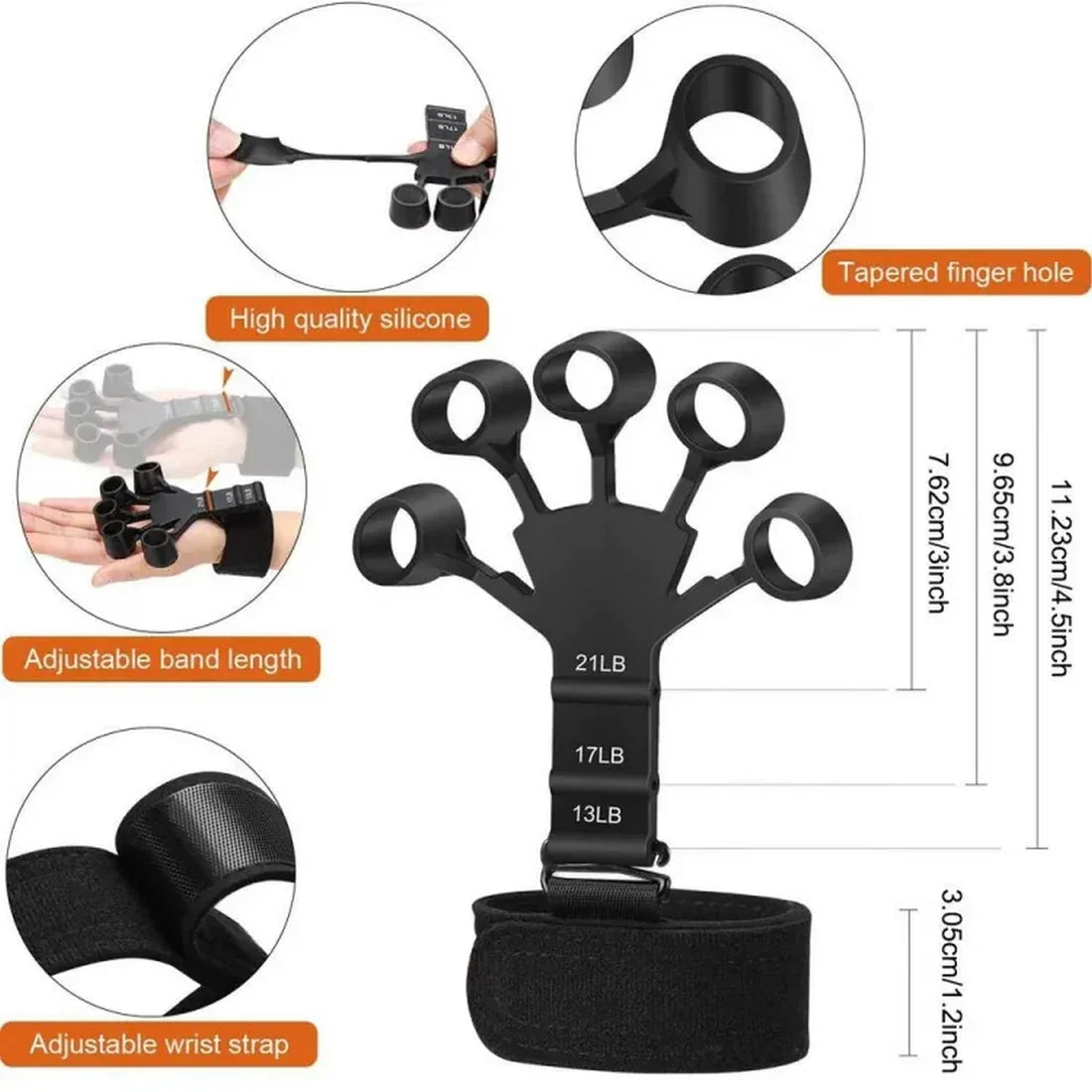 Silicone Finger Hand Grip Strengthener - Buy Online in Pakistan at Cosmia.pk