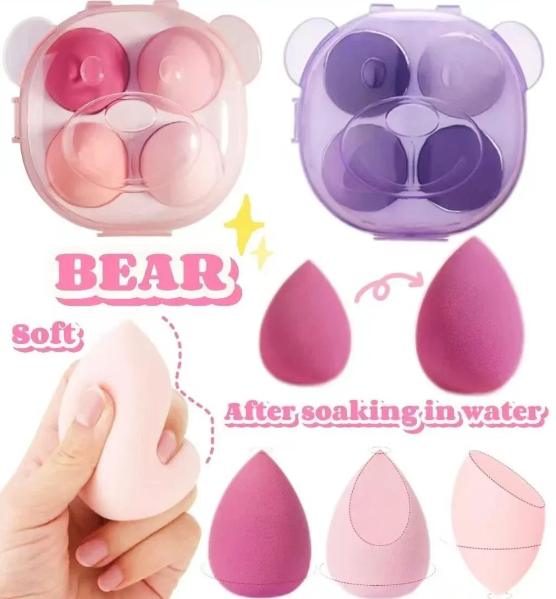 4 Pcs Makeup Puff Set - Buy Online in Pakistan at Cosmia.pk
