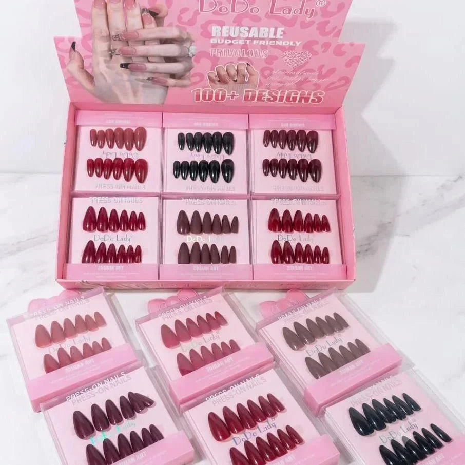 DoDo Lady Reusable Press On Nails Set - 12Pcs - Buy Online in Pakistan at Cosmia.pk