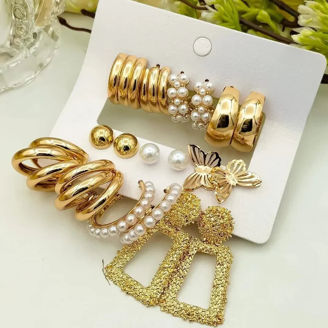 New Combo Pair Earrings Card - Set Of 9 - Buy Online in Pakistan at Cosmia.pk